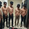 6 orang anggota geng motor GBR yang berhasil diamankan Polres Kuningan.